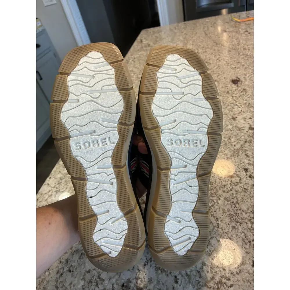 Sorel Joannie III Slide Wedge Sandal Women's size 8.5 Honest Black Gum